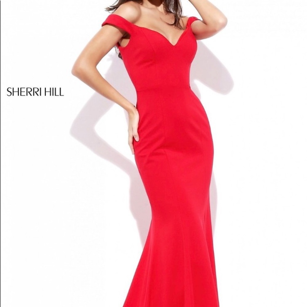 Red, Sherri Hill, Mermaid, Pageant, Gown, Size 4